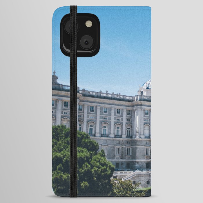 Spain Photography - Royal Palace Of Madrid Under The Blue Sky  iPhone Wallet Case