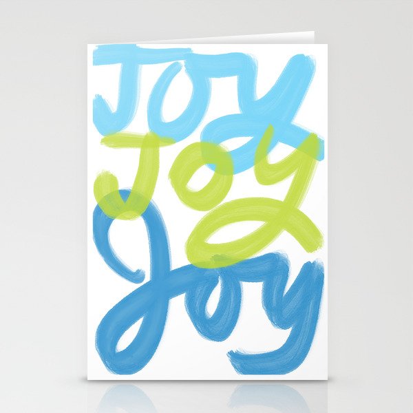 JOYFUL HEARTS Blue Joy Joy Joy Stationery Cards