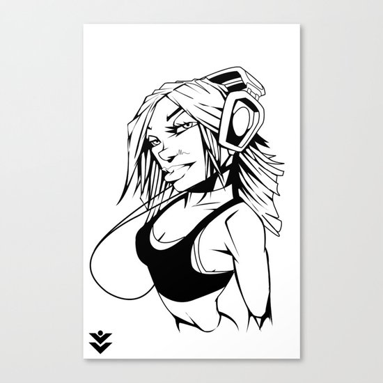 Groove me lines Canvas Print