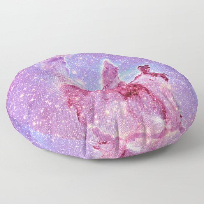 Galaxy nebula : Pillars of Creation lavender mauve periwinkle Floor Pillow