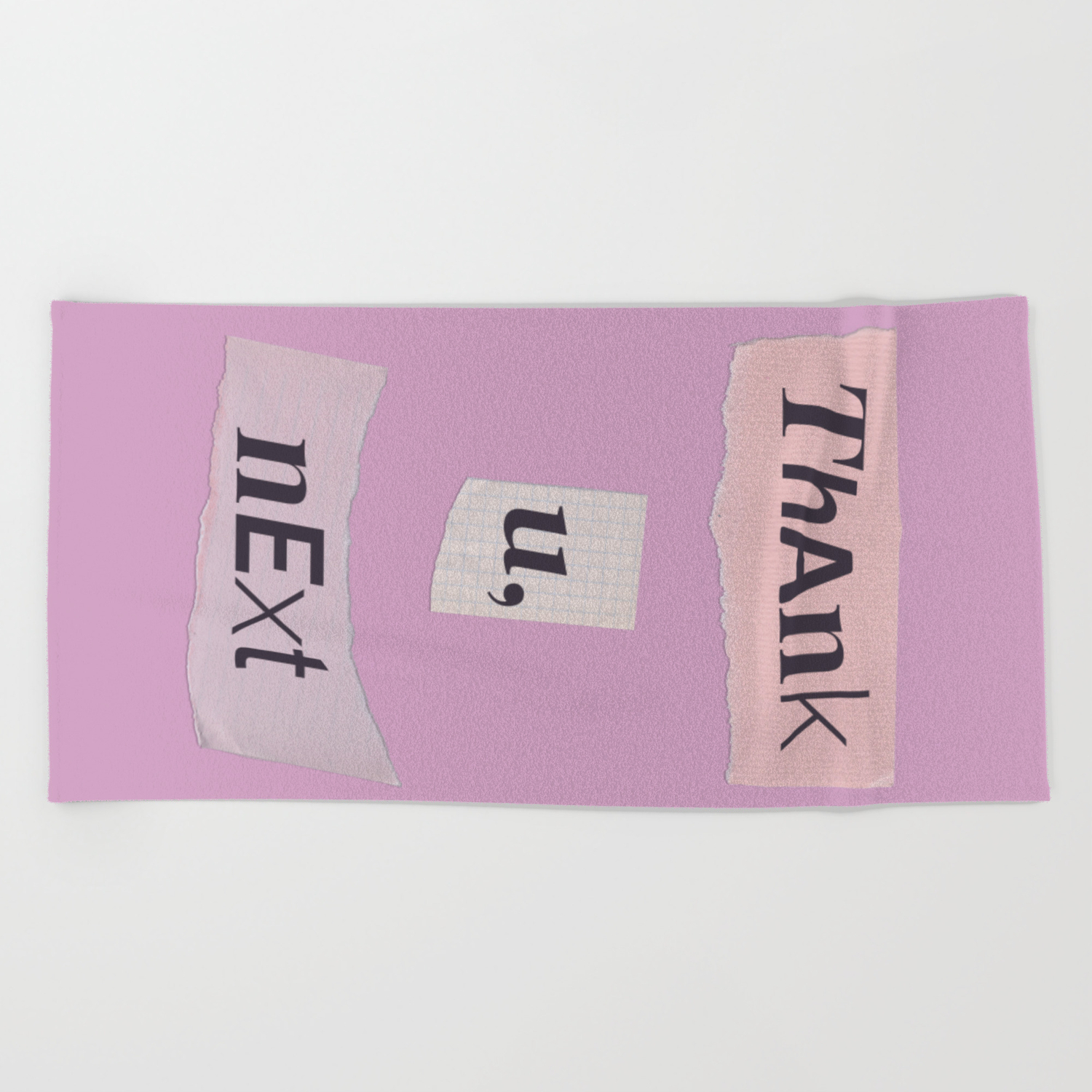 Thank You Next Ariana Pink 2 Beach Towel