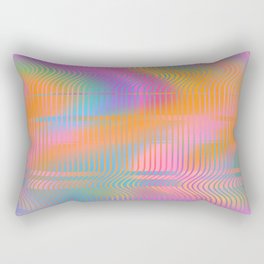 Dopamine Glitch Abstract Rectangular Pillow