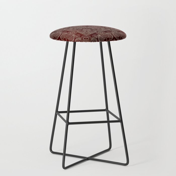 Silvery Doodle Bar Stool