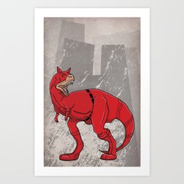Daredevilnotauros - Superhero Dinosaurs Series Art Print