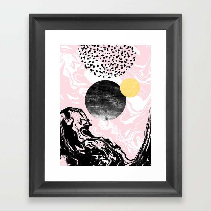 Gloriana Galaxy Outer Space Abstract Painting Planets Moon Sun