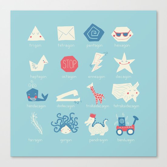 Geometry Cheat Sheet Canvas Print