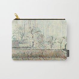 Camille Pissarro "Paysage avec Maisons et Mur de Cloture, Givre et Brume, Éragny" Carry-All Pouch