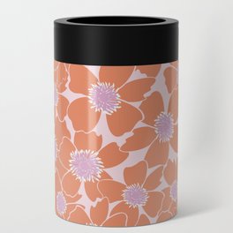 Orange and Pink Daisy Texture // Abstract Floral Seamless Pattern Can Cooler