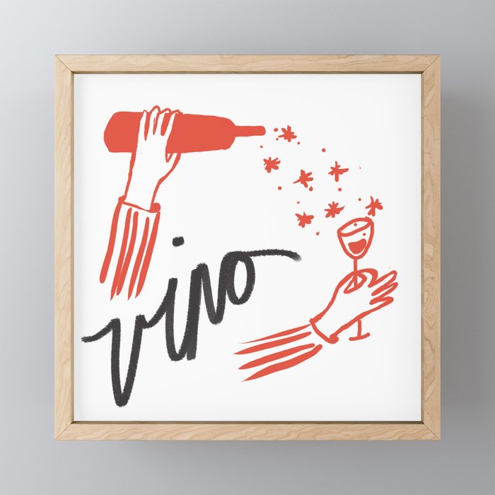 Vino Framed Mini Art Print