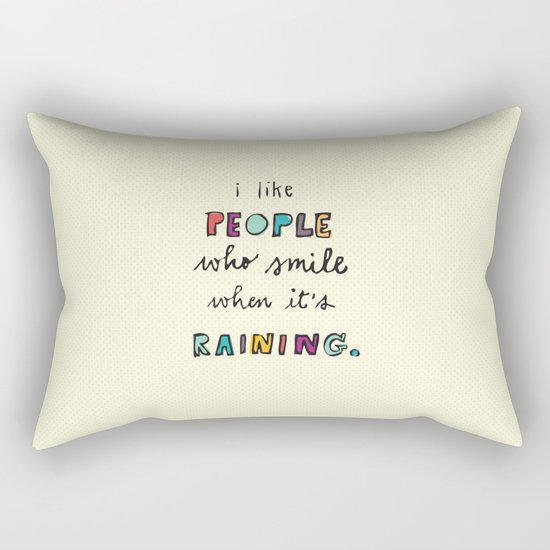 when it's raining Rectangular Pillow