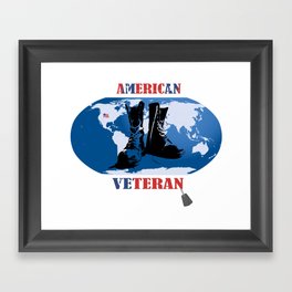 American Veteran Framed Art Print