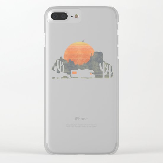 Trail of the dusty road Clear iPhone Case