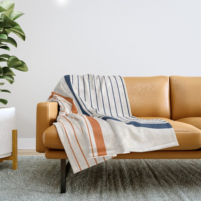 Orange and navy throw blanket store