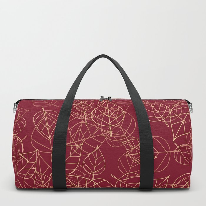 Autumn- Burgundy Duffle Bag by rachel_chaya | Society6