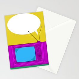Retro TV Stationery Card