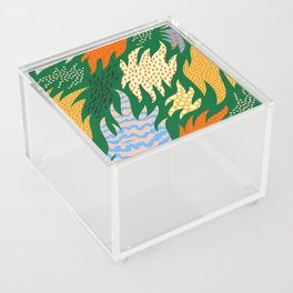 Abstract hand drawn shapes doodle pattern Acrylic Box