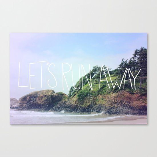 Let's Run Away: Cannon Beach, Oregon Canvas Print