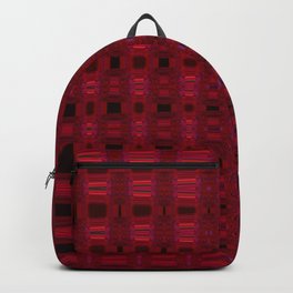 Crimson Red And Black Irregular Pattern Backpack