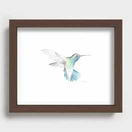 Hummingbird Water Color Recessed Framed Print