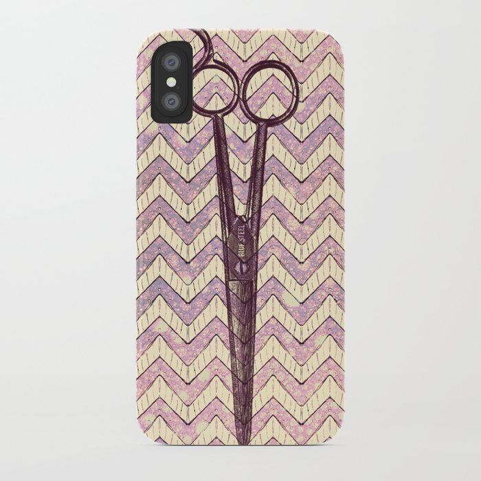 Hair Stylist Scissors Shears Grunge Galaxy Pink Chevron Stripes