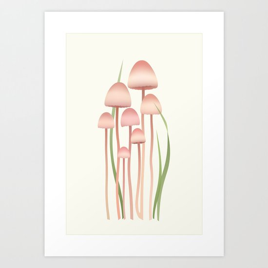Mushrooms Art Print