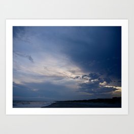 Evening Sky I Art Print | Clouds, Ocean, Nature, Digital, Photo, Sky, Shore, Color, Landscape, Beach 