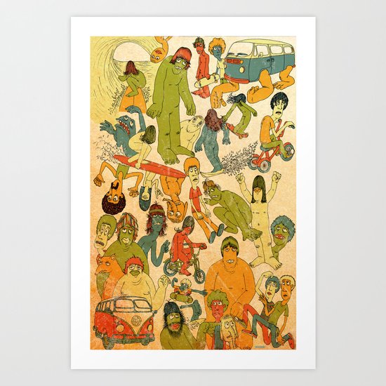 Let's Hit The Beach Art Print