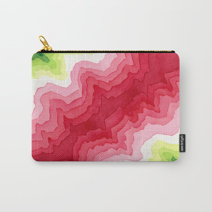 Energetic Crimson Abstract Carry-All Pouch