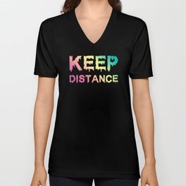 Keep Distance V Neck T Shirt