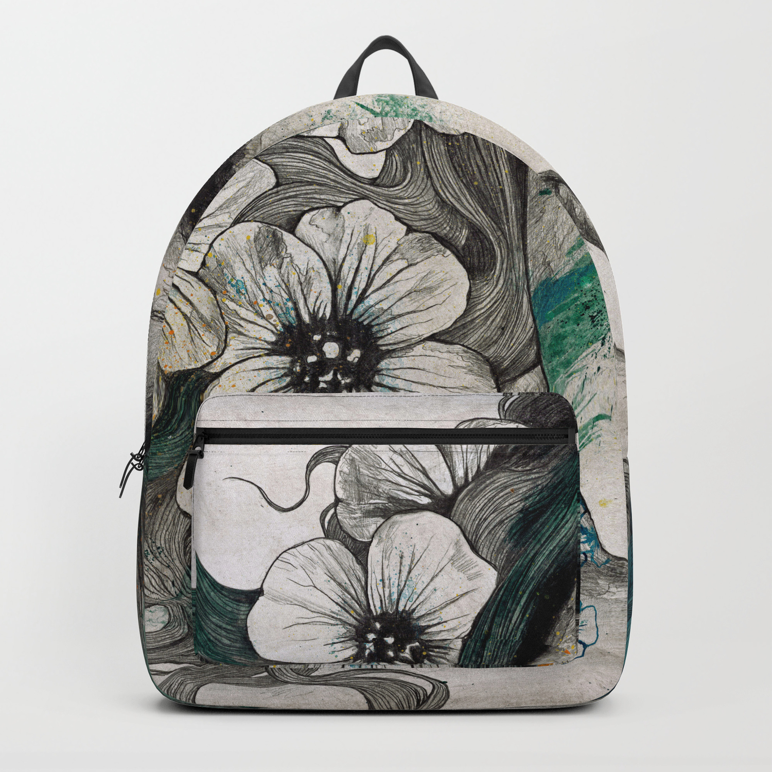 Cleopatra S Sling Flower Tattoo Lady Portrait Drawing Backpack