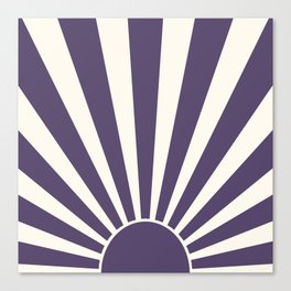 Violet retro Sun design Canvas Print