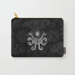 Octopus2 (Black & White, Square) Carry-All Pouch