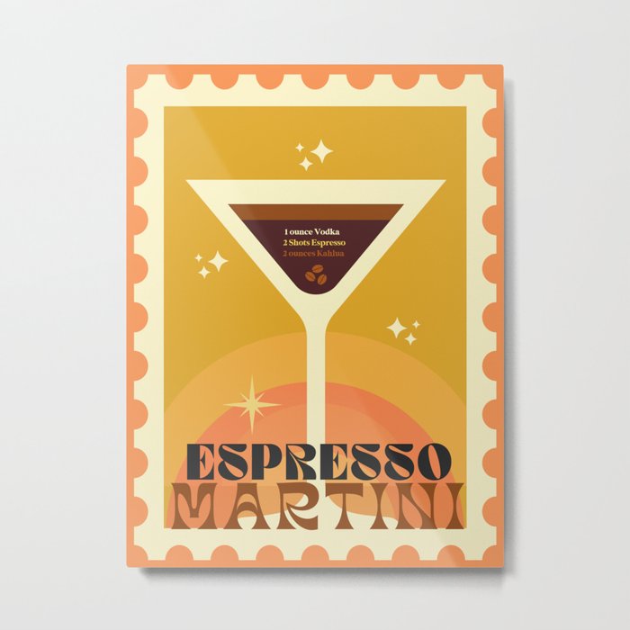 Espresso Martini Cocktail Metal Print
