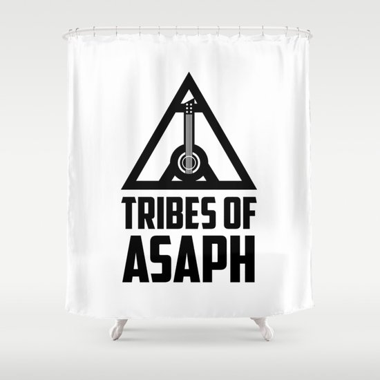 Tribes Of Asaph (Black on light) Shower Curtain