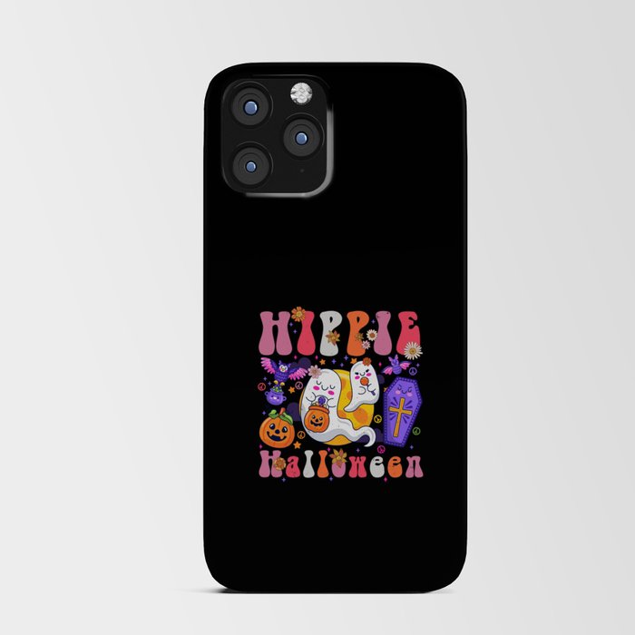 Hippie Halloween colorful ghosts 70s iPhone Card Case