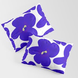 Blue Retro Flowers #decor #society6 #buyart Pillow Sham