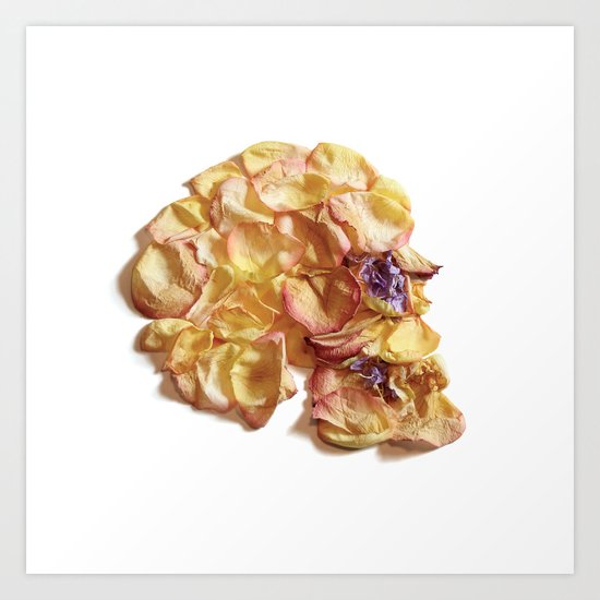 60. Flower Skull Art Print