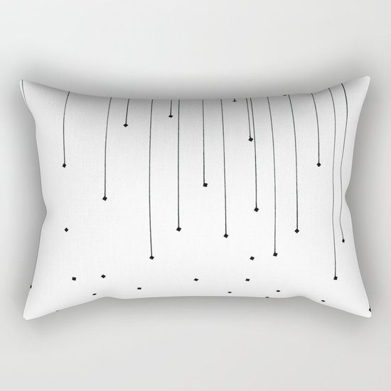 BLACK LITTLE RAIN Rectangular Pillow
