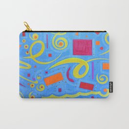 Abstraction1 Carry-All Pouch | Abstract, Composition, Acrylic, Blueabstraction, Painting 