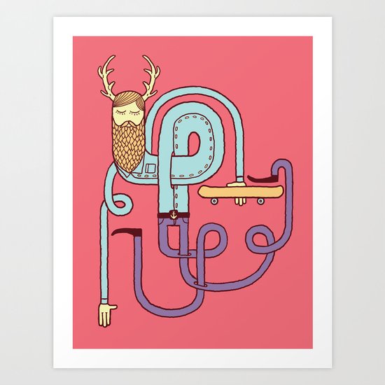 Go Skateboarding Art Print