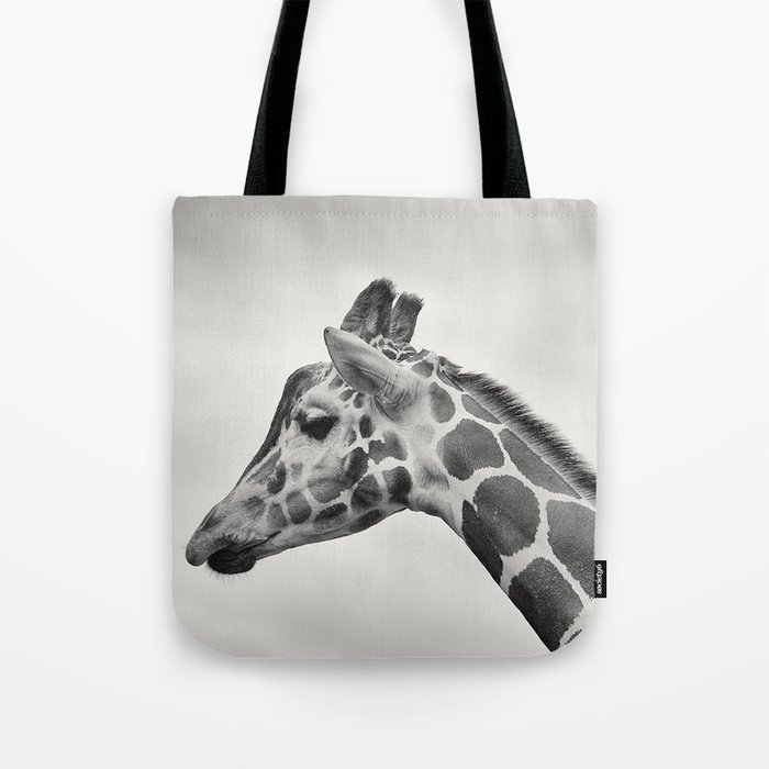 giraffe black white Tote Bag