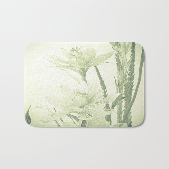 Glass flowers Bath Mat