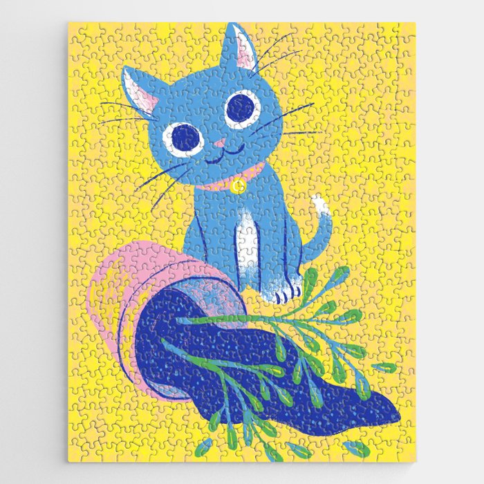 Plant Destroyer Kitty Cat Jigsaw Puzzle