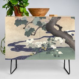 Tree and Chrysanthemums  Credenza