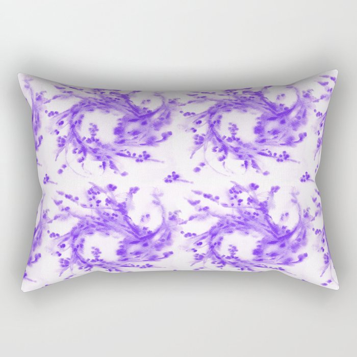 Watercolor purple bitersweet ornament Rectangular Pillow