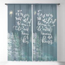 Joy to the World - Christmas Sheer Curtain