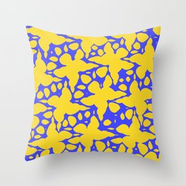 Abstract flowers in the water Throw Pillow