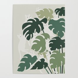 Cat and Plant 47 Poster