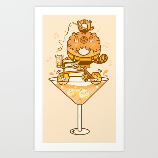 donut biker Art Print