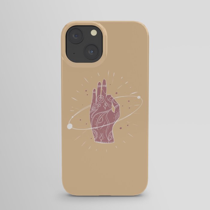 Mudra of knowledge yellow iPhone Case